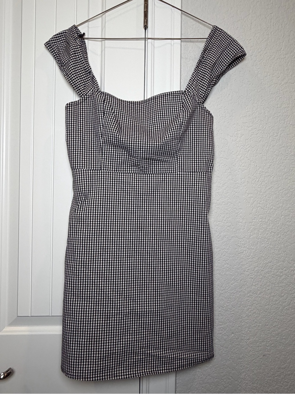 Garage Black & White Gingham Mini Dress